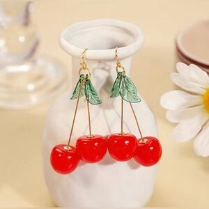 #214 | Cherry Drop Dangle Earrings